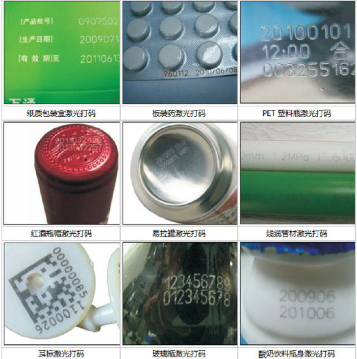 酒水飲料、食品醫藥包裝激光打標